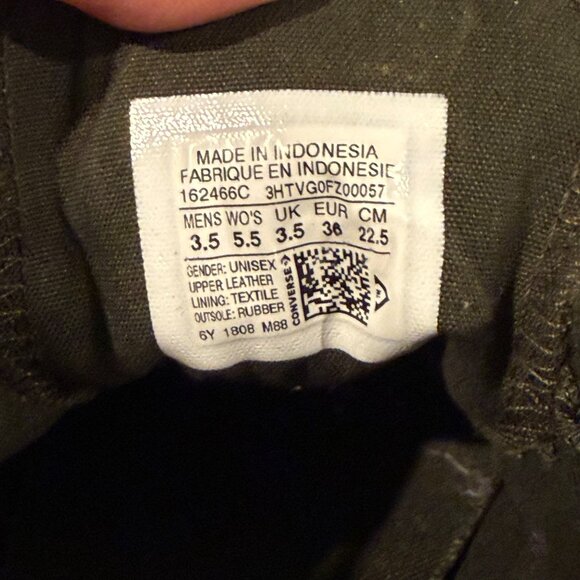 Converse All Star Low-Top Olive Green Suede Sneakers 162466C Women 5.5 - Picture 8 of 9